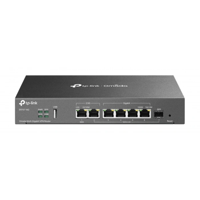 Omada Tp-link Er707-m2 Gigabit Multi-wan 2x 2.5g Port 6x Wan Port Sdn Vpn Router