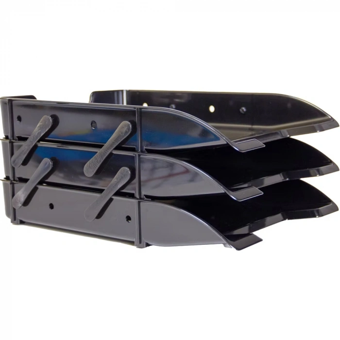 Önder Evrak Rafı Hareketli Kristal 3 Lü Siyah 1160-3