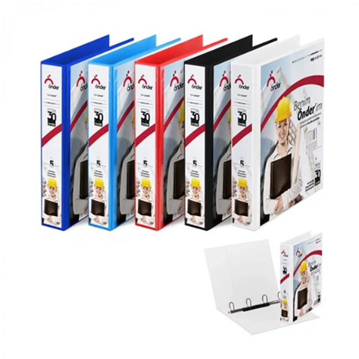 Önder Sunum Klasörü 2 Halkalı 70 MM A4 Siyah 2007-3