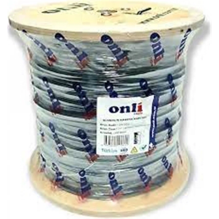 Onli On-5001 2+1 1x0,50 Mini Coax 2x0,50mm 500 Metre Cca Kamera Kablosu