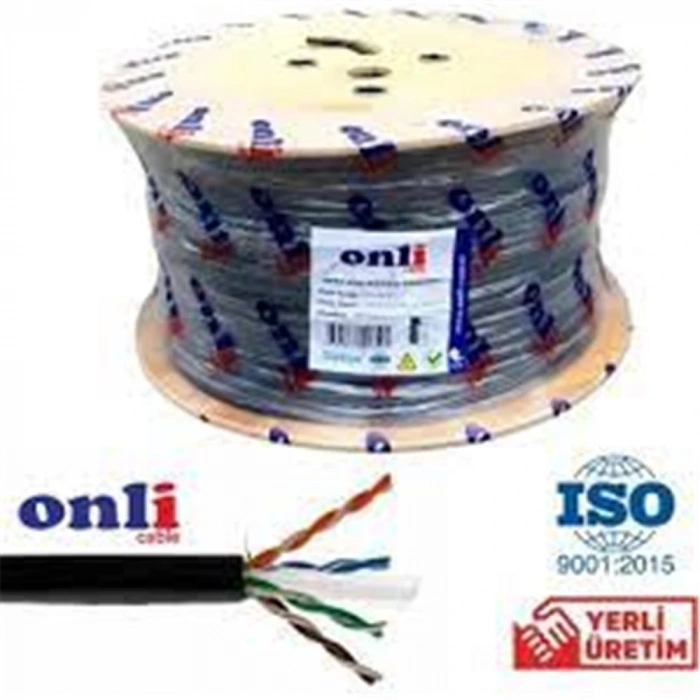 Onli On-6006 U-utp 23 Awg Cca-pe Outdoor 500 Metre Cat6 Kablo