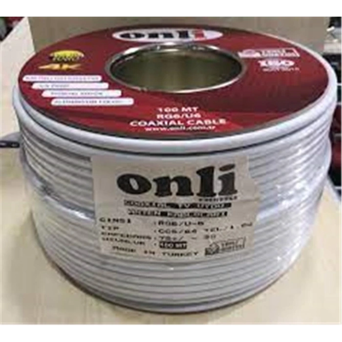 Onli ON-6403 RG6-U6 64 Tel 1,02 CCS-AL 100 metre Anten Uydu Kablosu