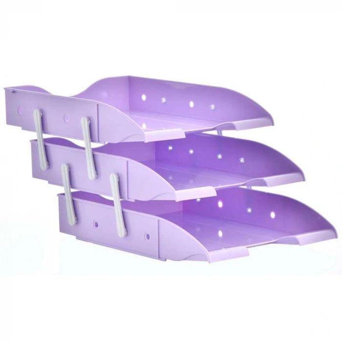 Ops Evrak Rafı Hareketli 3 Lü Pastel Mor Rf 303