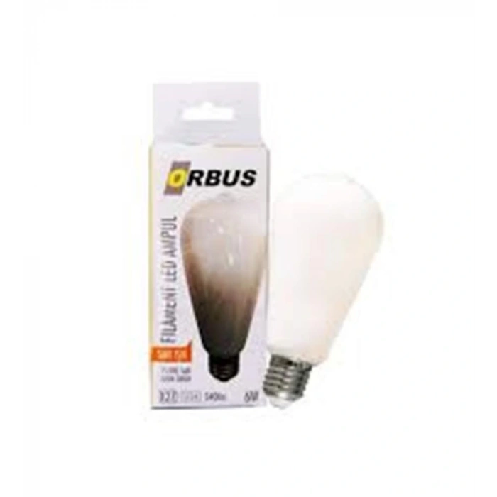Orbus Orb-stm6w St64 6w E27 Beyaz Cam Sarı Işık Dekoratif 540 Lm Led Ampul Ra80 220-240v-50hz
