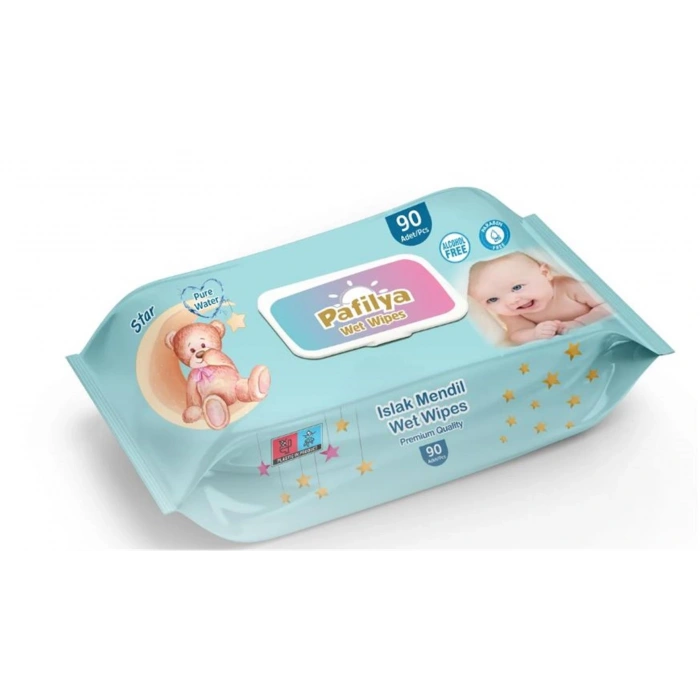 Pafilya Star Bebek Islak Havlu 90 Lı  (alcohol Free- Paraben Free) Premium Quality Wet Wipes