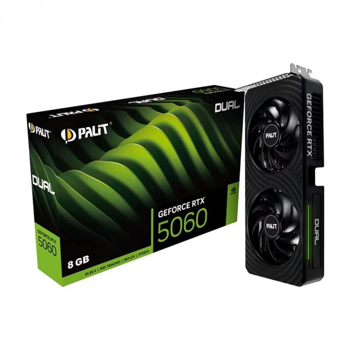 Palit Geforce Rtx5060 Dual 8gb 128bit Gddr7 Ne75060019p1-gb2063d Ekran Kartı