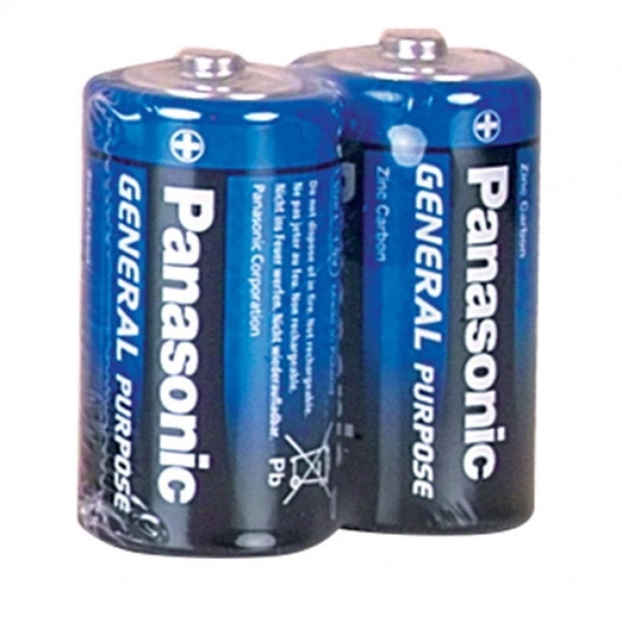 Panasonic Çinko Karbon Orta Boy Pil (c) R14be/2ps