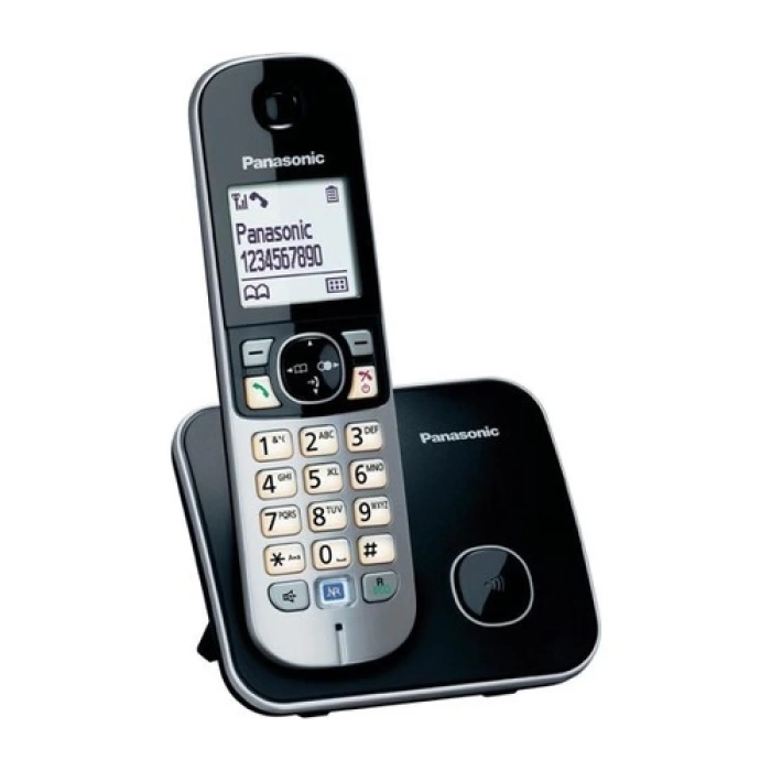 PANASONIC KX-TG6811 TELSİZ TELEFON (Siyah) 18 Saat Konuşma, 170 Saat Bekleme, 120 Kişilik Rehber