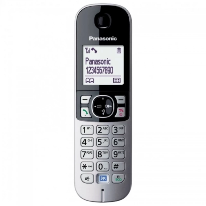 PANASONIC KX-TG6811 TELSİZ TELEFON (Siyah) 18 Saat Konuşma, 170 Saat Bekleme, 120 Kişilik Rehber