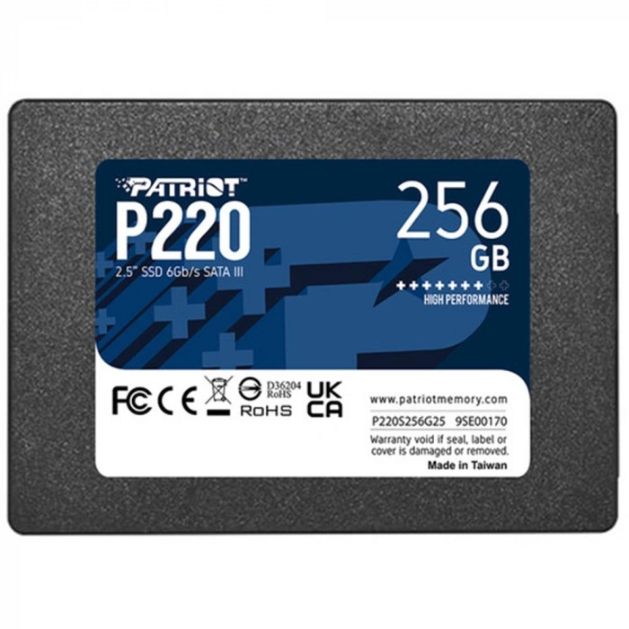 Patriot 256gb P220 550-490mb-s 2.5 Sata3 P220s256g25 Ssd Disk