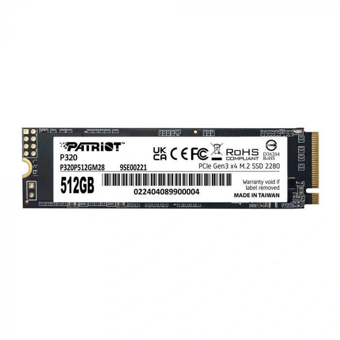 Patriot 512gb P320 3000-2200mb-s Nvme M.2 Ssd (p320p512gm28) Ssd Disk