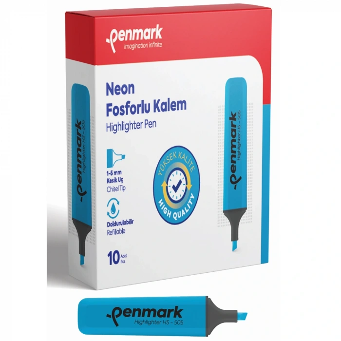 Penmark Fosforlu Kalem Neon Cam Göbeği Hs-505 06