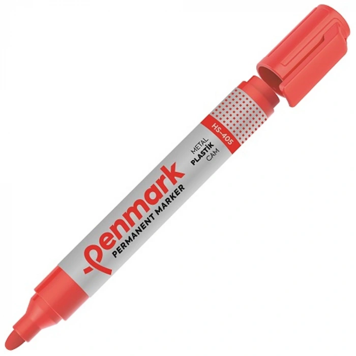 Penmark Markör Permanent Yuvarlak Uç Kırmızı HS-405