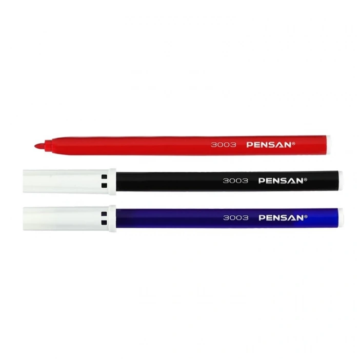 Pensan Keçeli Boya Kalemi Ofis Tipi Kırmızı 3003