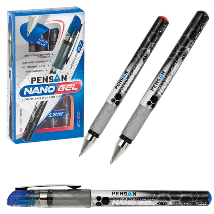 Pensan Roller Kalem Nano Jel 0.7 MM Kırmızı