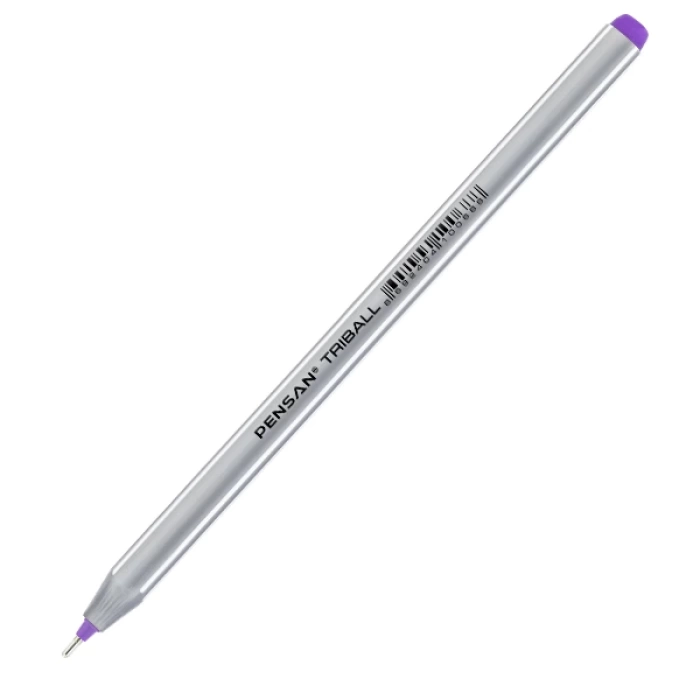 Pensan Tükenmez Kalem Triball 1.0 MM Bilye Uç Mor 12 Lİ 1003