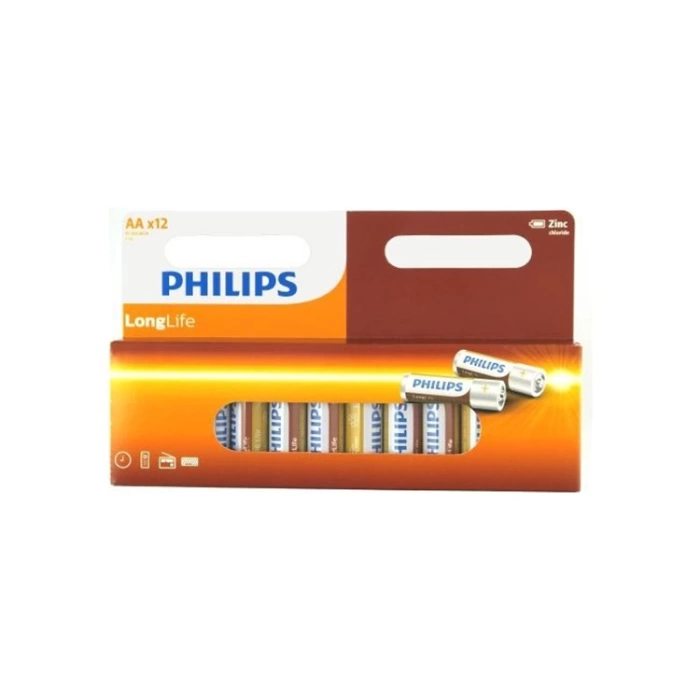 Philips Longlife İnce Kalem Pil AAA 12 Li