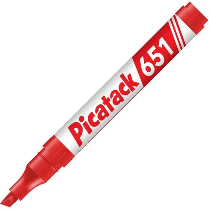 Picatack Permanent Marker 1-5 MM Kesik Uç Kırmızı 651