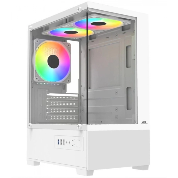 Powerboost Pb-m5001w 500w 3-12cm Rainbow Fanlı Usb 3.0 Seaview M-atx Gaming Beyaz Kasa