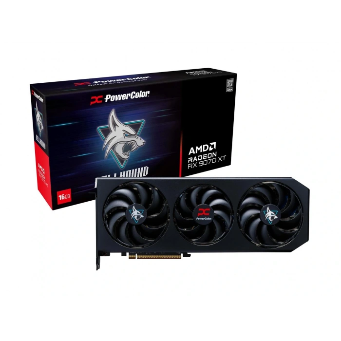 Powercolor Hellhound Radeon Rx9070xt 16g-l-oc Gddr6 256bit Gaming (oyuncu) Ekran Kartı