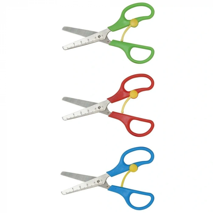 Puti Okul Makası Cetvelli Yaylı 1055