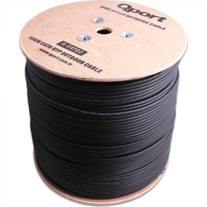 Qport Q-cato2 500mt Outdoor Cat6 23awg 0.58mm Dış Mekan Kablo