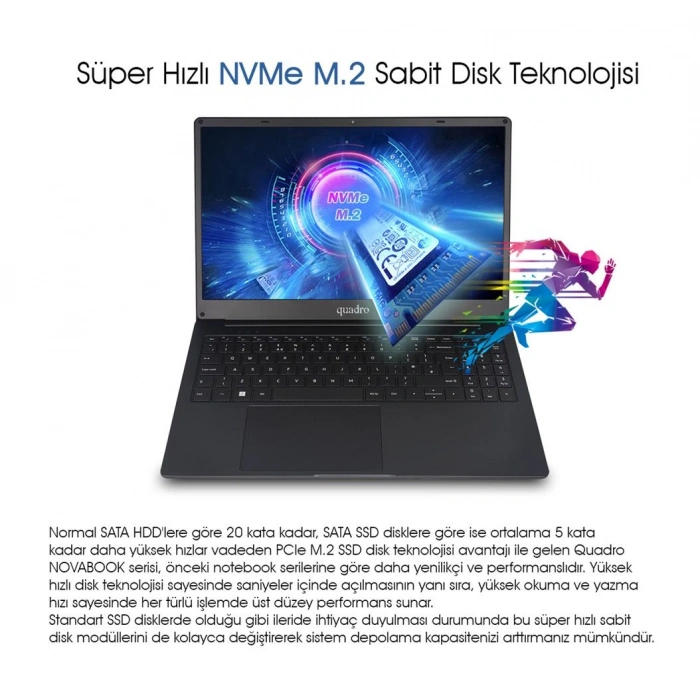 Quadro Novabook In16-1650p-cs Ci5 1035g7 16gb 512gb 15.6 Freedos Notebook