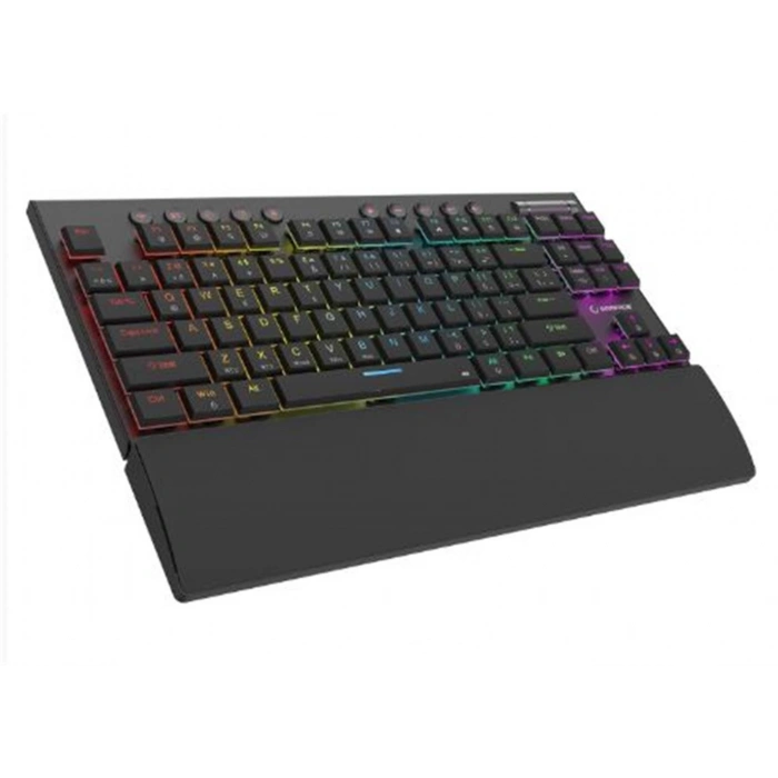 Rampage Beru Siyah 2.4g + Bt Wireless Red Swıtch Mekanik Gaming Oyuncu Klavye Slim Rgb
