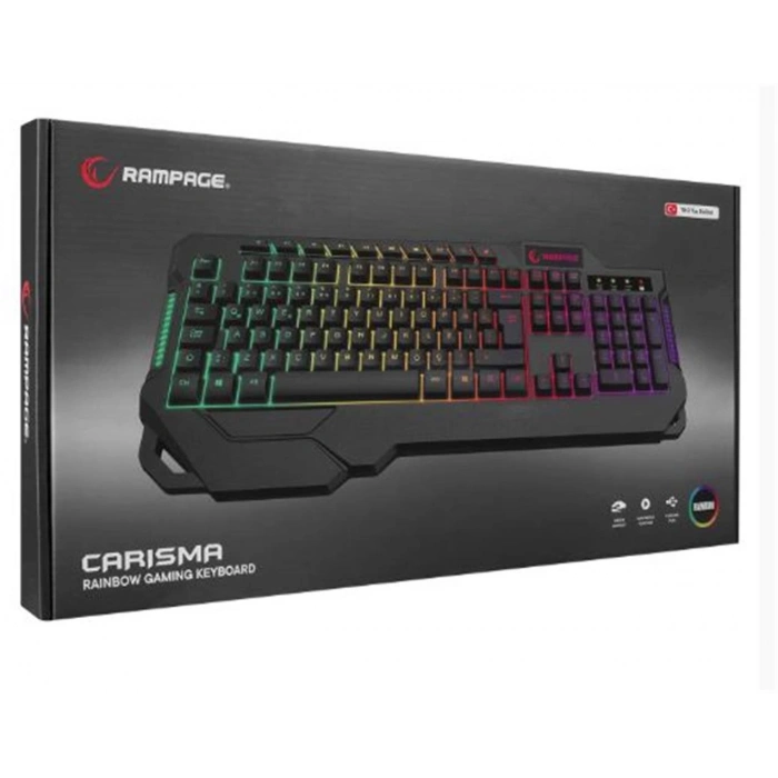 Rampage Kb-r46 Carısma Usb Rainbow Aydınlatmalı Q Gaming Oyuncu Klavye