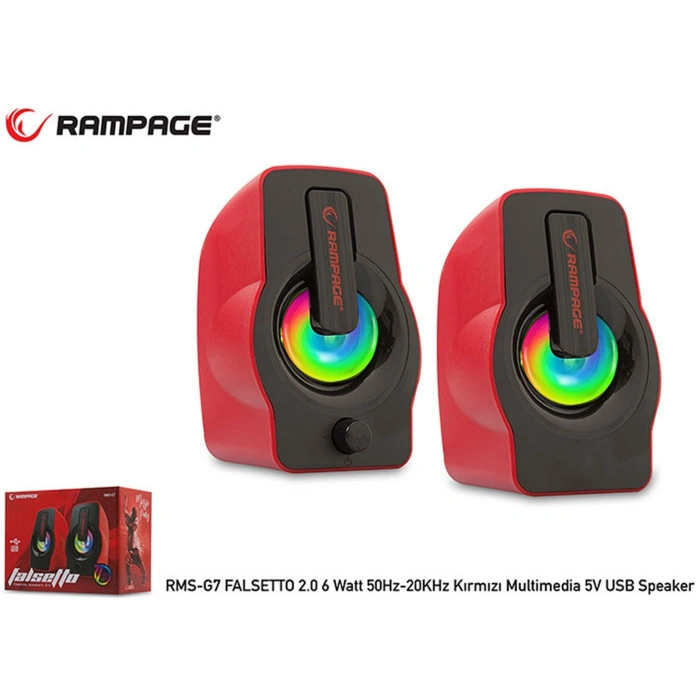 Rampage Rms-g7 Falsetto 2.0 6 Watt Kırmızı 5v Usb