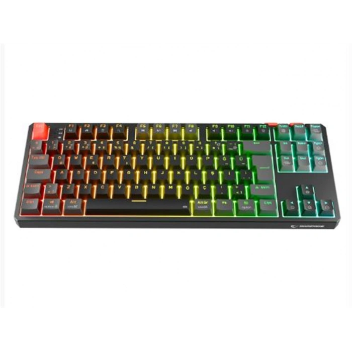 Rampage Yoru Tkl Pro Siyah-gri  Type-c  Red Swich Q Kablosuz Rgb Mekanik Oyuncu Klavyesi