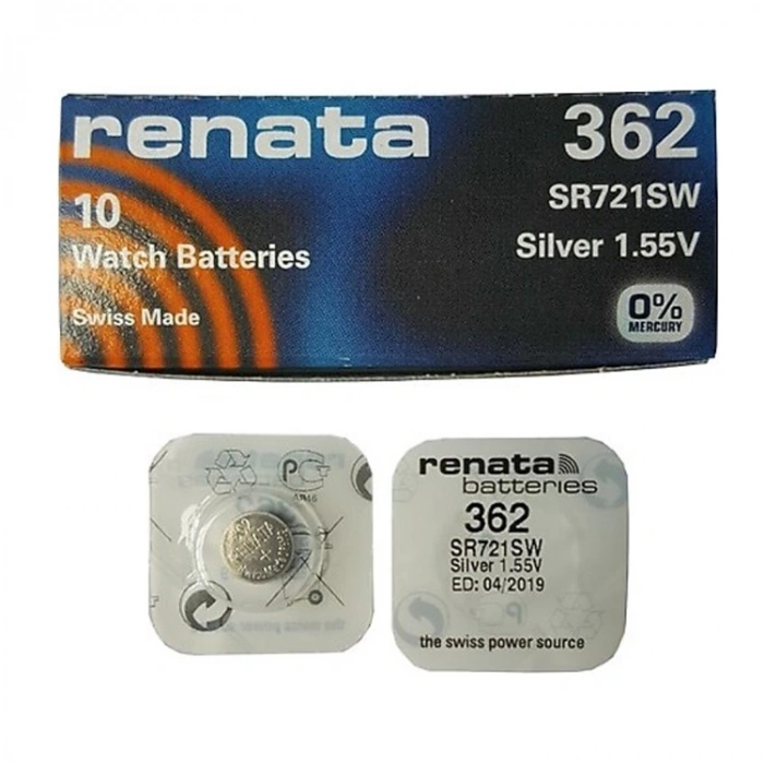 Renata SR721SW 362 1.55V Saat Pili 10lu Paket