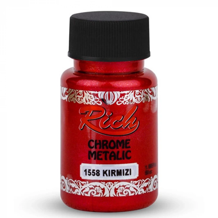 Rich Akrilik Boya Chrome Metalik 50 CC Kırmızı 1558