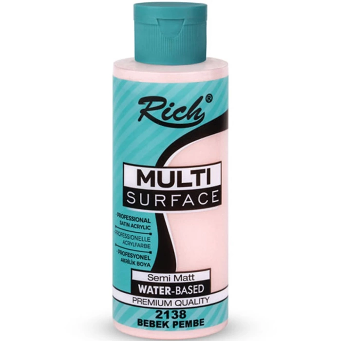 Rich Akrilik Boya Multi Surface 120 CC Bebek Pembe 2138