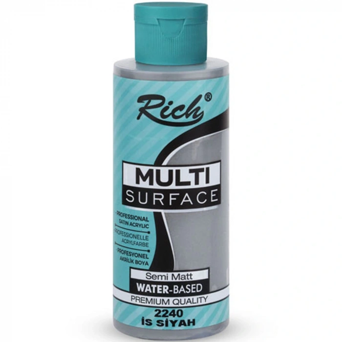 Rich Akrilik Boya Multi Surface 120 Cc İs Siyah 2240