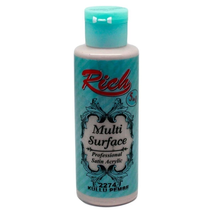 Rich Akrilik Boya Multi Surface 120 CC Küllü Pembe 2274