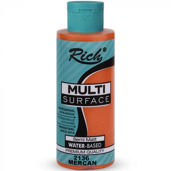 Rich Akrilik Boya Multi Surface 120 CC Mercan 120-2136