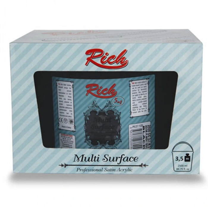 Rich Akrilik Boya Multi Surface 2500 Cc Siyah 2238