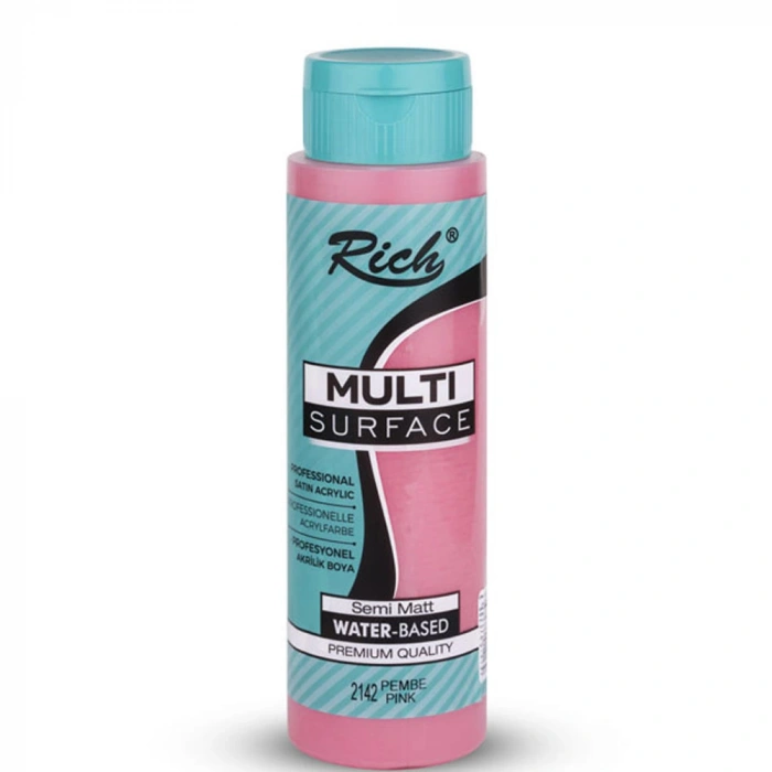 Rich Akrilik Boya Multi Surface 500 CC Pembe 500-2142