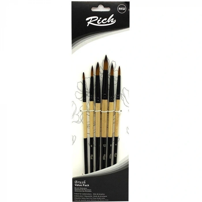 Rich Fırça Yeni Seri 03 Detay 6 Lı Set 5 11218
