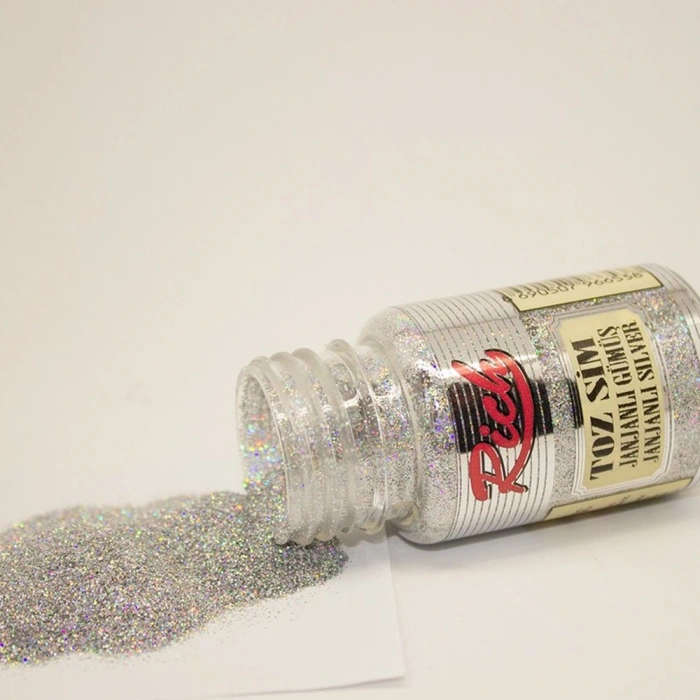 Rich Toz Sim Yaprak Janjanlı Gümüş