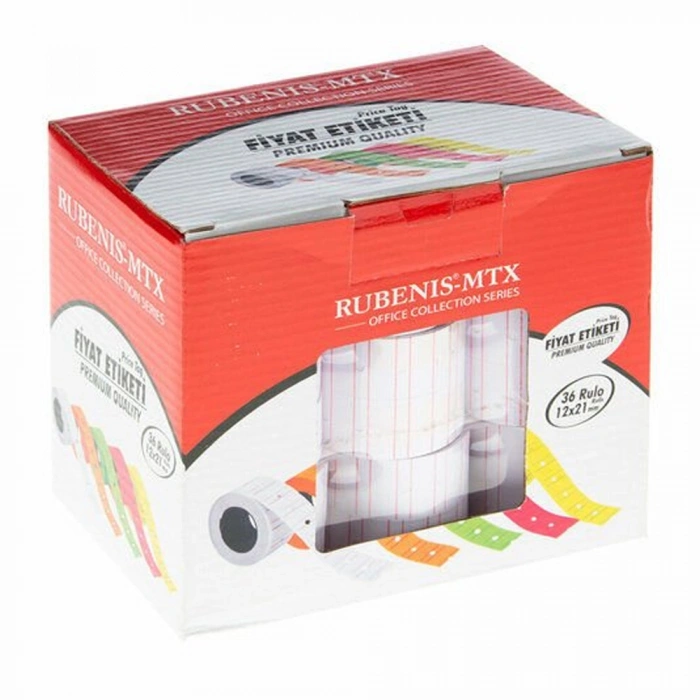 Rubenis Fiyat Etiketi 12x21 Beyaz Rb Mtx-b