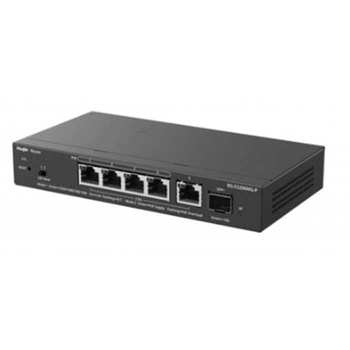 Ruijie-reyee Rg-es206mg-p 6 Port 10-100-1000mbps Multi-gigabit Yönetilebilir Switch 4port Poe+70w