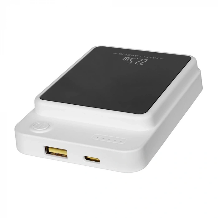 S-link M1021 10000mah Magsafe 15w Hsc22.5w+pd20w+Qc3.0 Beyaz Lcd Taşınabilir Şarj Cihazı Powerbank