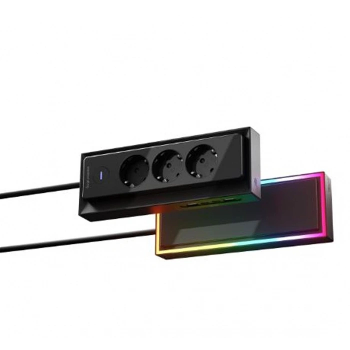 S-link Prz05 3 Soketli 2 Usb 2 Type-c Pd20 2m 306 Joule Tam Bakır Gaming Siyah Akım Korumalı Priz