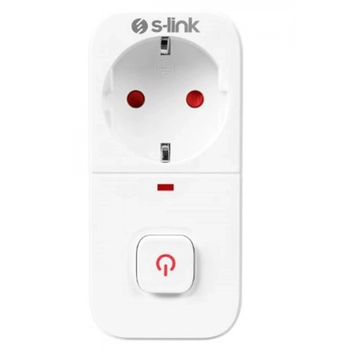 S-link Sl-010 16a-250v 750 Joule Anahtarlı Isıya Duyarlı Devre Ve Akım Korumalı Tekli Priz