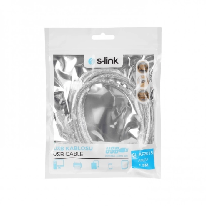 S-LINK SL-AF2015 USB Uzatma Kablosu 1,5 Metre