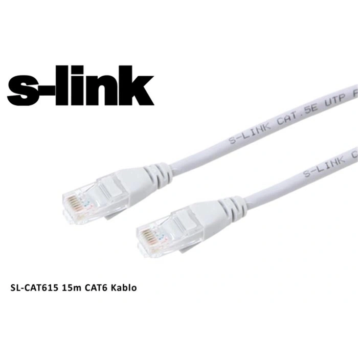 S-link Sl-cat615 Cat6 15mt Gri Utp Patch Kablo