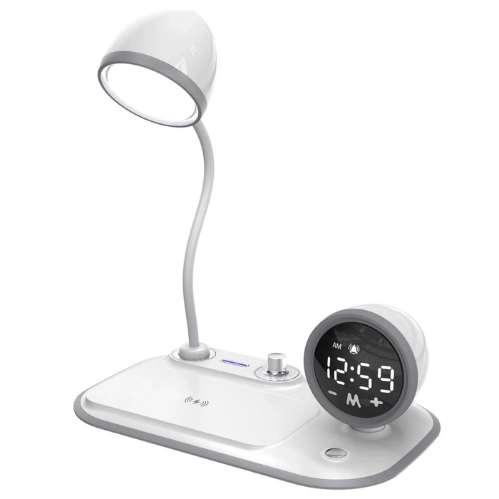 S-link SL-CW21 Beyaz Telefon Uyumlu Fast Şarj 15W Ayarlanabilir Led Işıklı  Masa Lambası