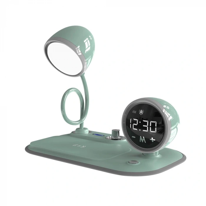 S-link SL-CW21 Yeşil Telefon Uyumlu Fast Şarj 15W Ayarlanabilir Led Işıklı  Masa Lambası